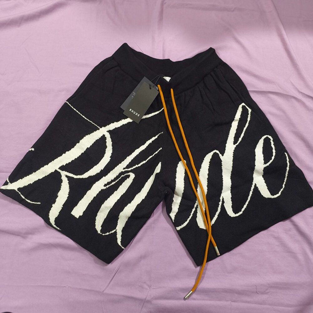 Rhude Black Knit Shorts